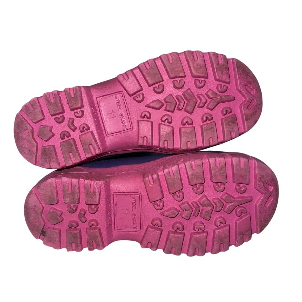 Stride Rite Pink Purple Winter Boots Toddler Girls 11M Solid Removable Inserts - Picture 9 of 10